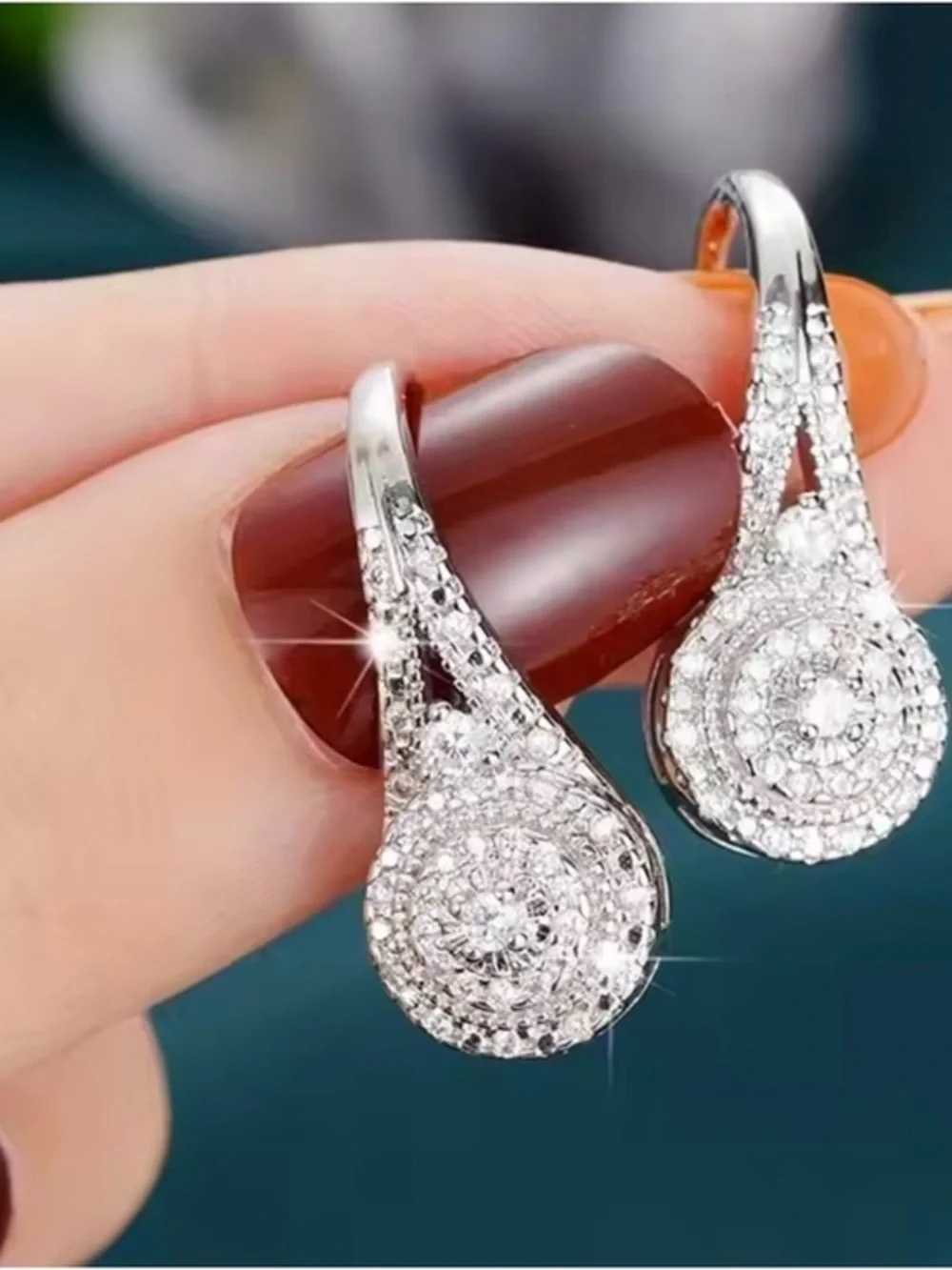 New .925 Silver and Crystal Earrings